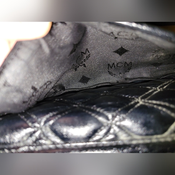 MCM Black Quilted Backpack w gold tone hardware - Picture 6 of 16